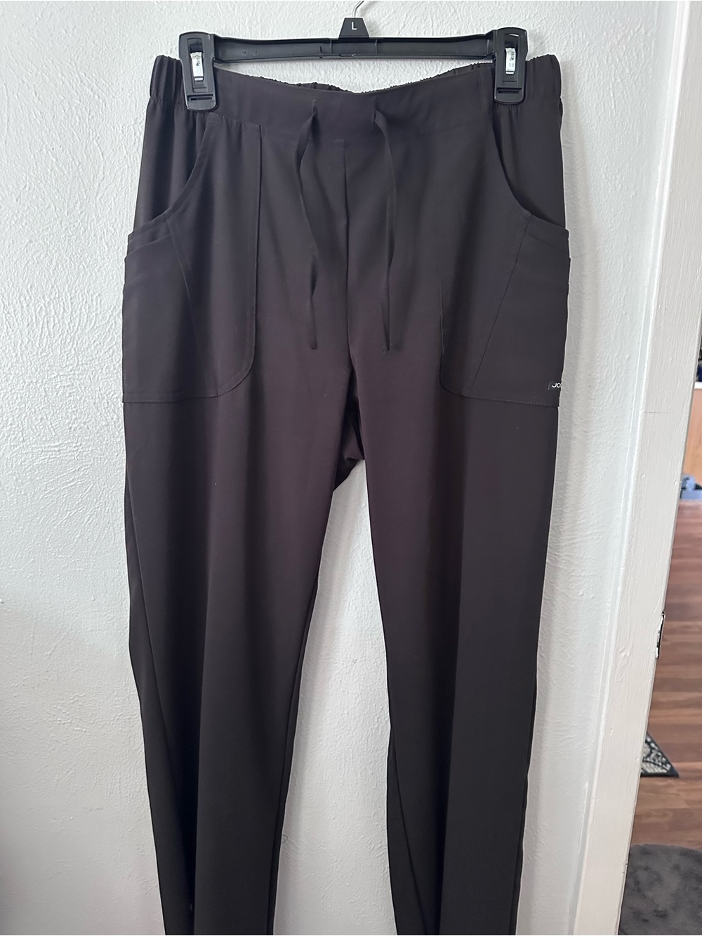Jockey Extreme Comfy Black Women's Drawstring Straight Scrub Pants